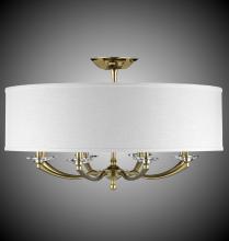 American Brass & Crystal FM5437-32G-36G-ST-GL - Eight Light Flush Mount